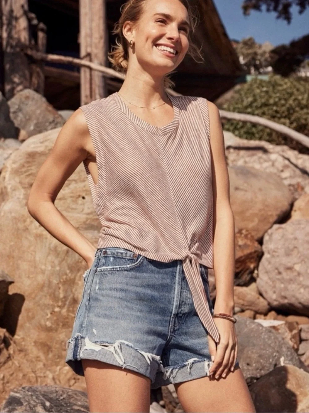 Agolde Parker Long shorts in heatwave